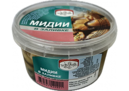 Мидии в масле, 200г