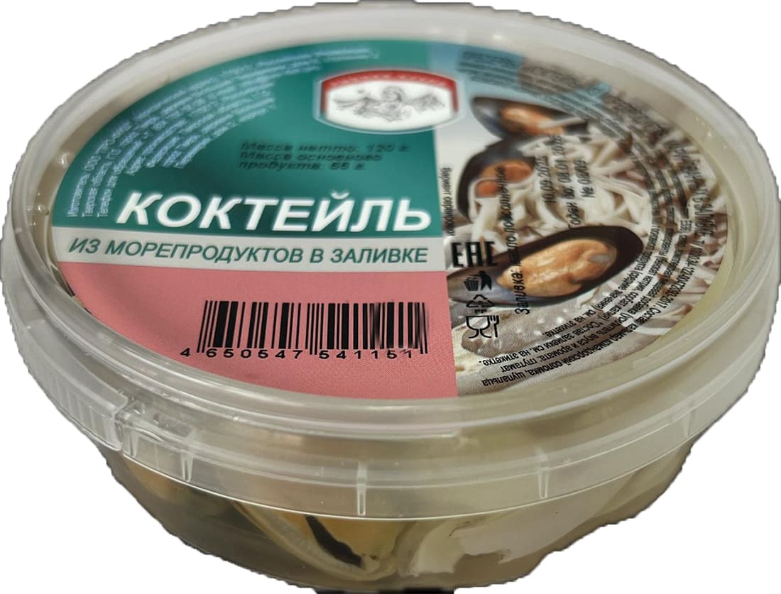 Коктейль из морепродуктов в масле, 120г